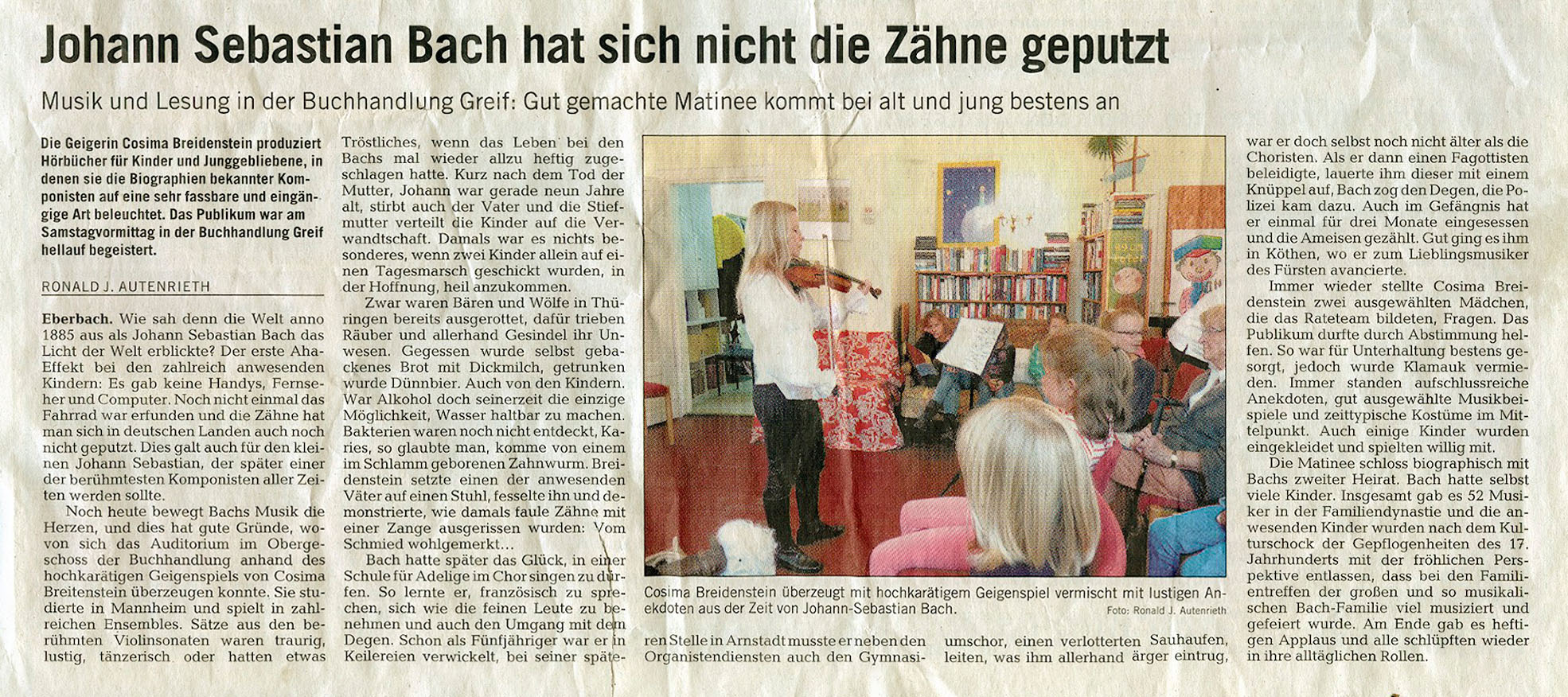 Artikel aus der Eberbacher Zeitung vom 16.09.2014